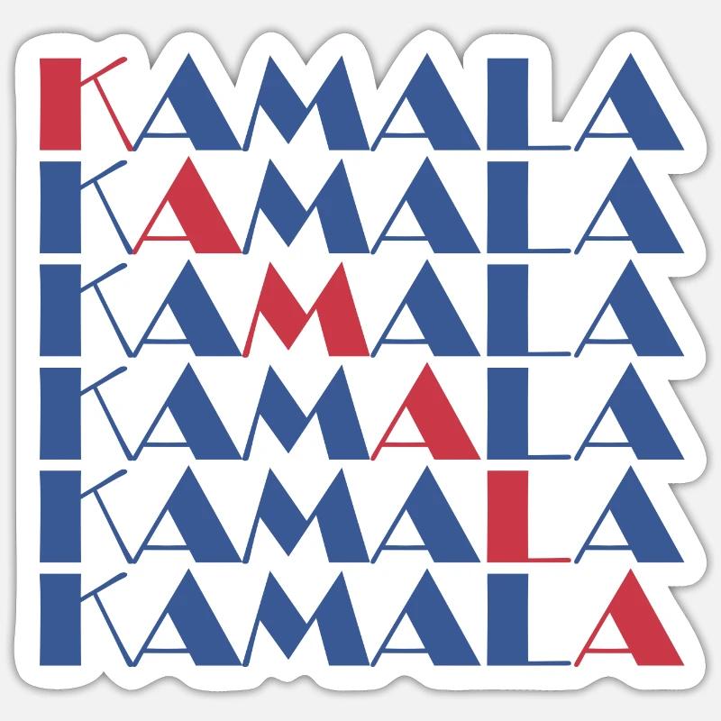 KAMALA - Sticker size S (10 x 10 cm) - white matte