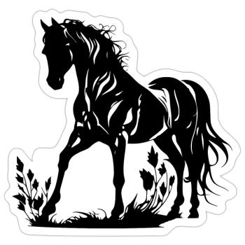 Cowboy Funny Cowboy Hat Wild Western Rodeo Texas - Sticker size S (10 x 10 cm) - white matte - Front