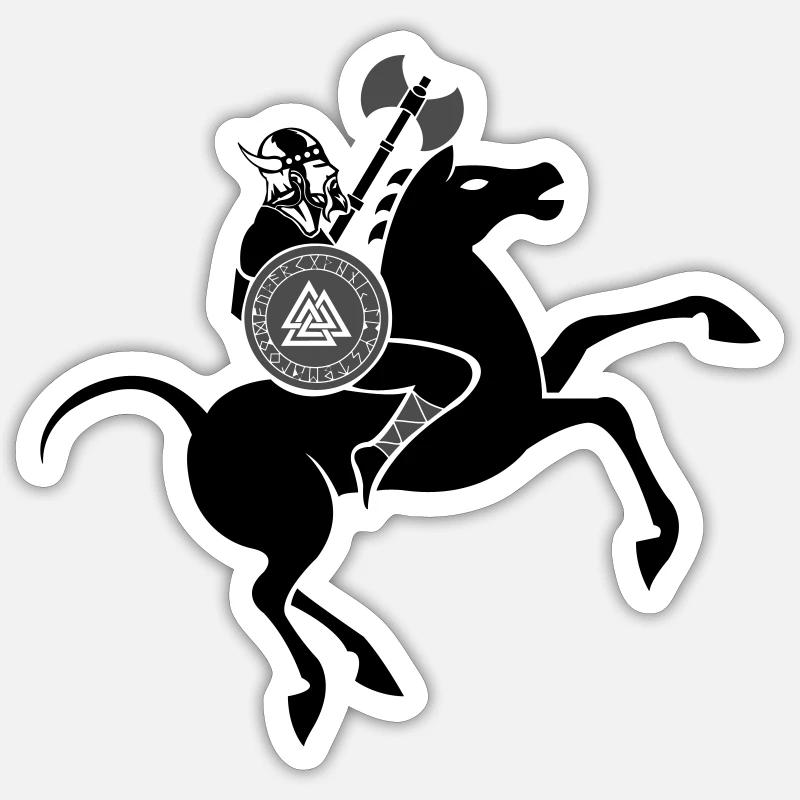 Viking Warrior 02 - Sticker size S (10 x 10 cm) - white matte