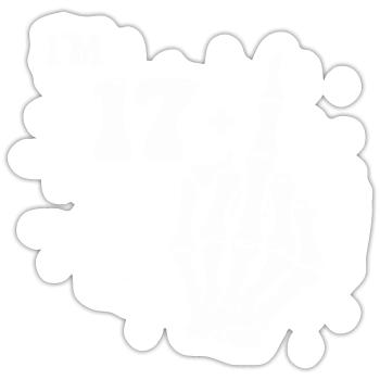 I Am 17 Plus Middle Finger - 18th Birthday - Sticker size S (10 x 10 cm) - white matte - Front