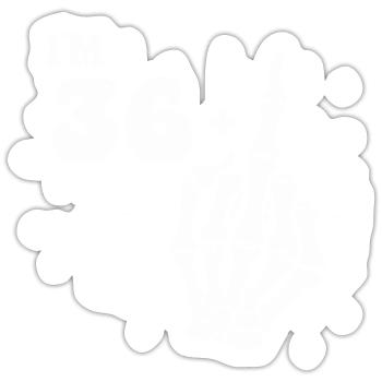 J’ai 36 ans et majeur - 37e anniversaire - Sticker taille S (10 x 10 cm) - blanc mat - Devant