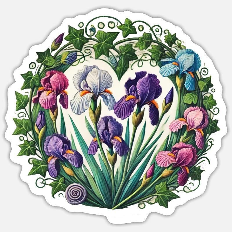 Iris - Sticker taille S (10 x 10 cm) - blanc mat