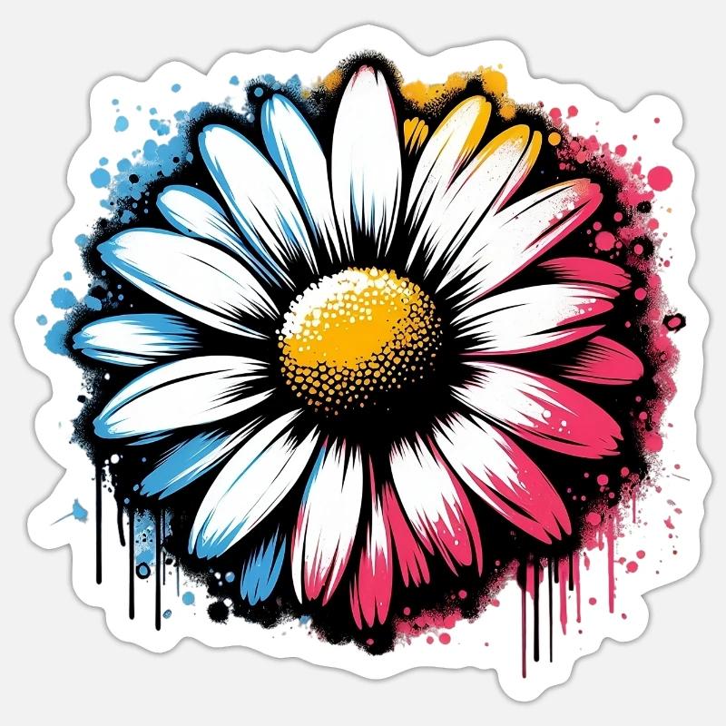 Daisy Sticker size S (10 x 10 cm)