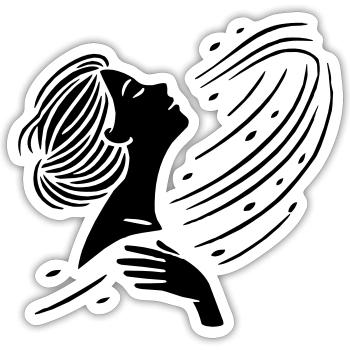 Vom Wind geküsst - Sticker Größe S (10 x 10 cm) - Mattweiß - Vorne