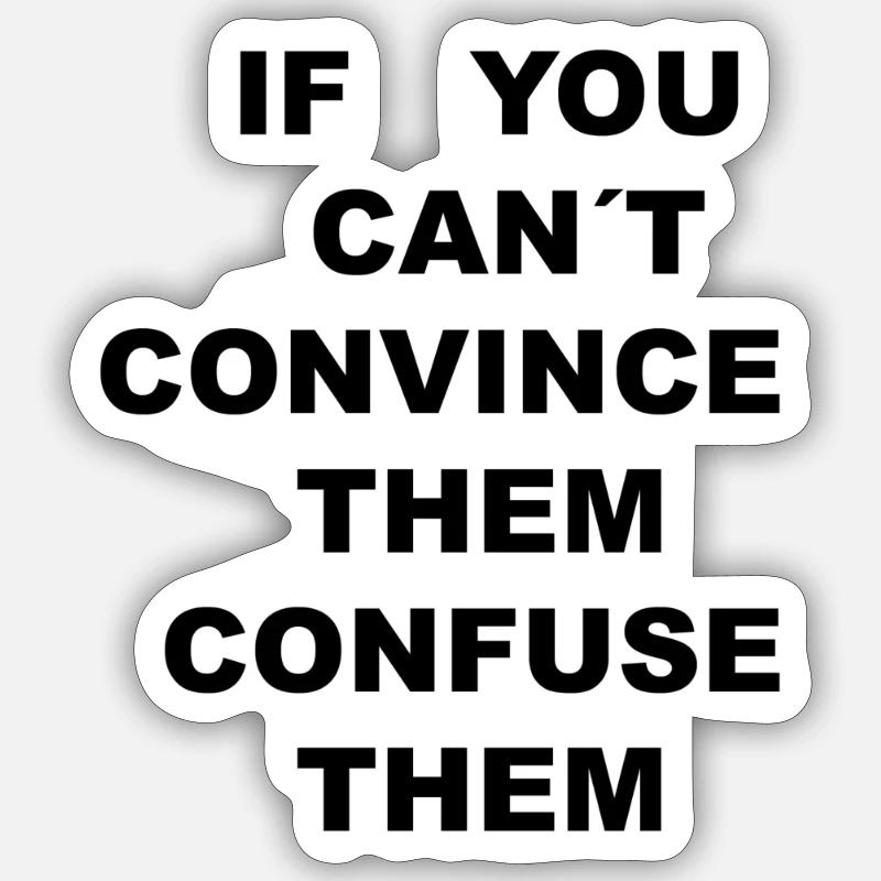CONFUSE THEM Sticker Größe S (10 x 10 cm)