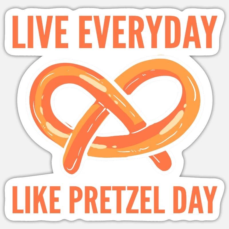 pretzel - Sticker size S (10 x 10 cm) - white matte