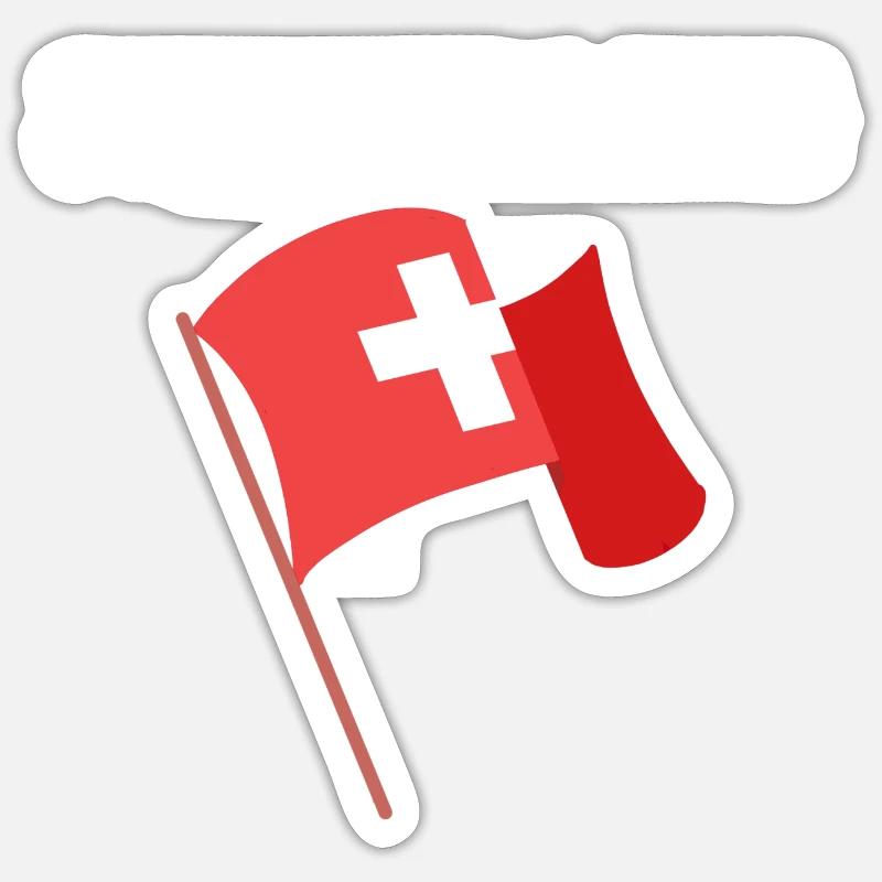 Suisse - Sticker taille S (10 x 10 cm) - blanc mat