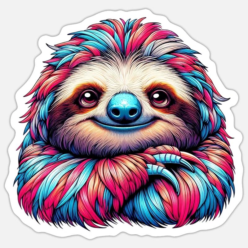 Sloth - Sticker size S (10 x 10 cm) - white matte