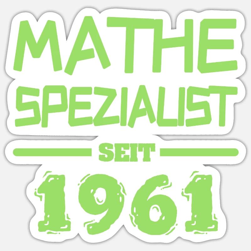 Mathologue 1961 - Sticker taille S (10 x 10 cm) - blanc mat