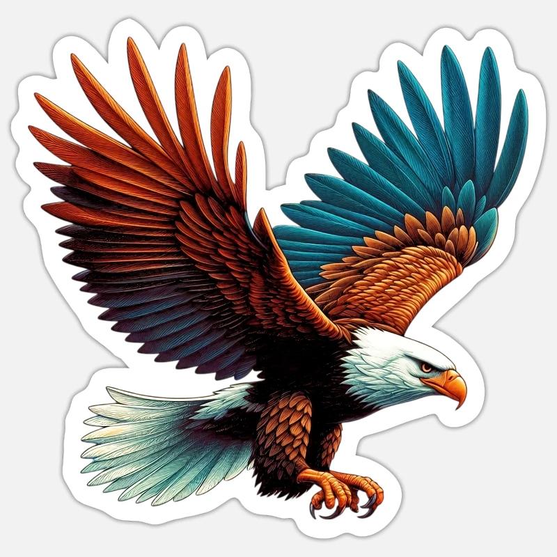 Eagle - Sticker size S (10 x 10 cm) - white matte