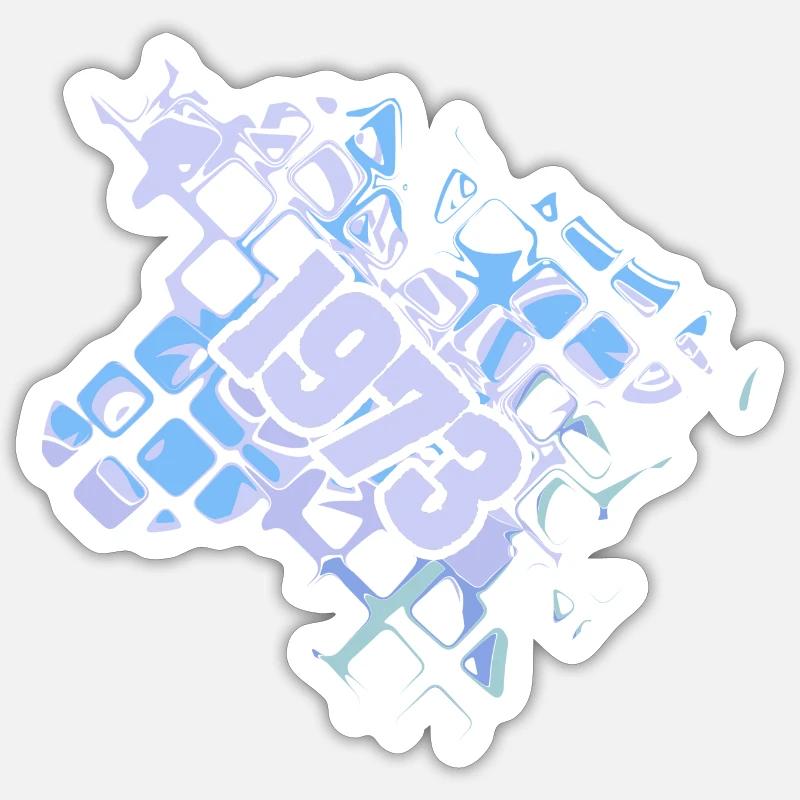 Nerd 1973 - Sticker Größe S (10 x 10 cm) - Mattweiß