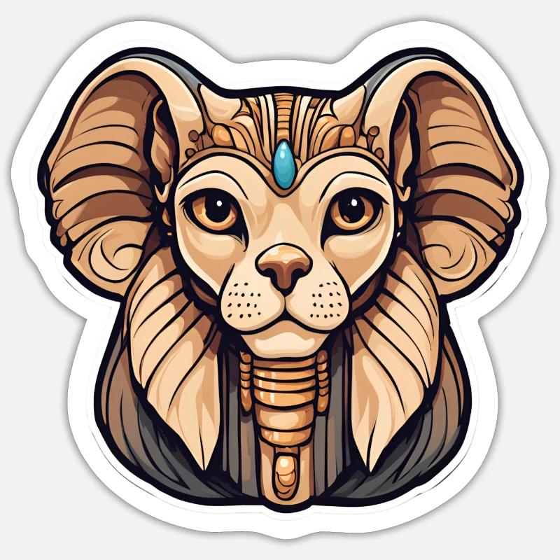 Sphinx Stickers - Sticker size S (10 x 10 cm) - white matte