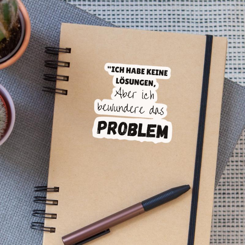 "Problem solution" Sticker size S (10 x 10 cm)