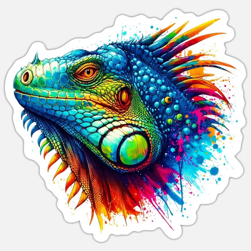 Iguana Sticker size S (10 x 10 cm)