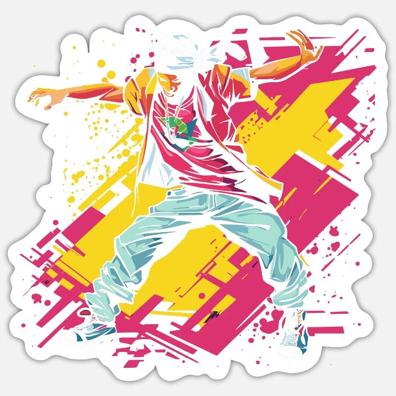Breakdancer Graffiti Sticker Größe S (10 x 10 cm)