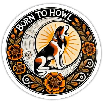 Geboren, um zu heulen - Sticker Größe S (10 x 10 cm) - Mattweiß - Vorne