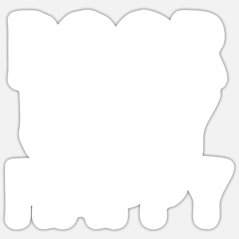 Poor Ugly Happy - Sticker Größe S (10 x 10 cm) - Mattweiß