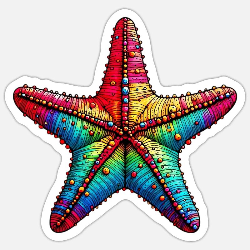 Starfish - Sticker size S (10 x 10 cm) - white matte