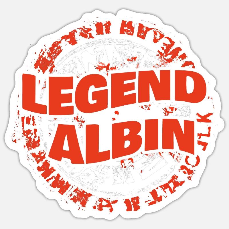 Mann Albin - Sticker Größe S (10 x 10 cm) - Mattweiß