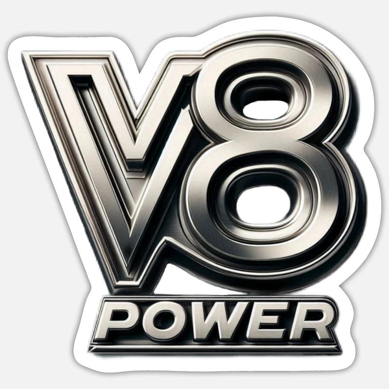 Puissance du V8 Sticker taille S (10 x 10 cm)