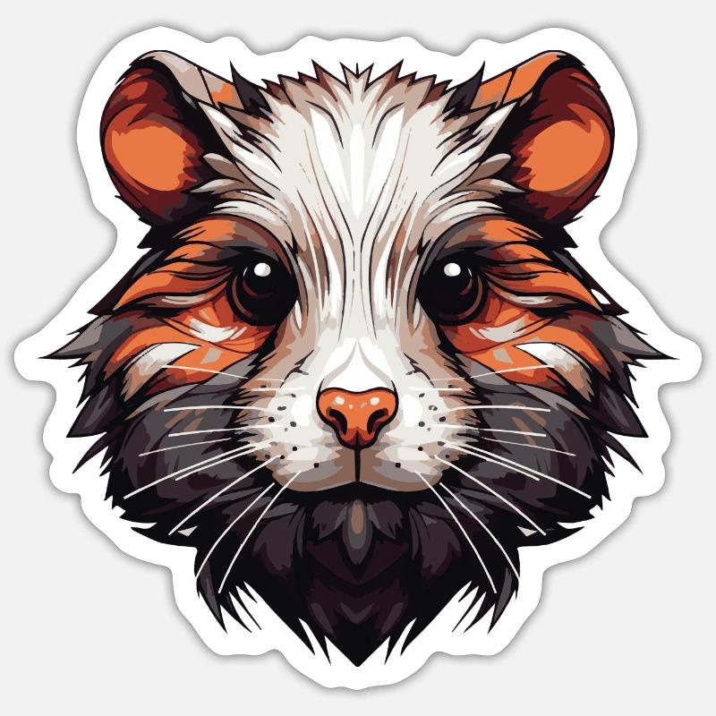 Hamster Tier - Sticker Größe S (10 x 10 cm) - Mattweiß