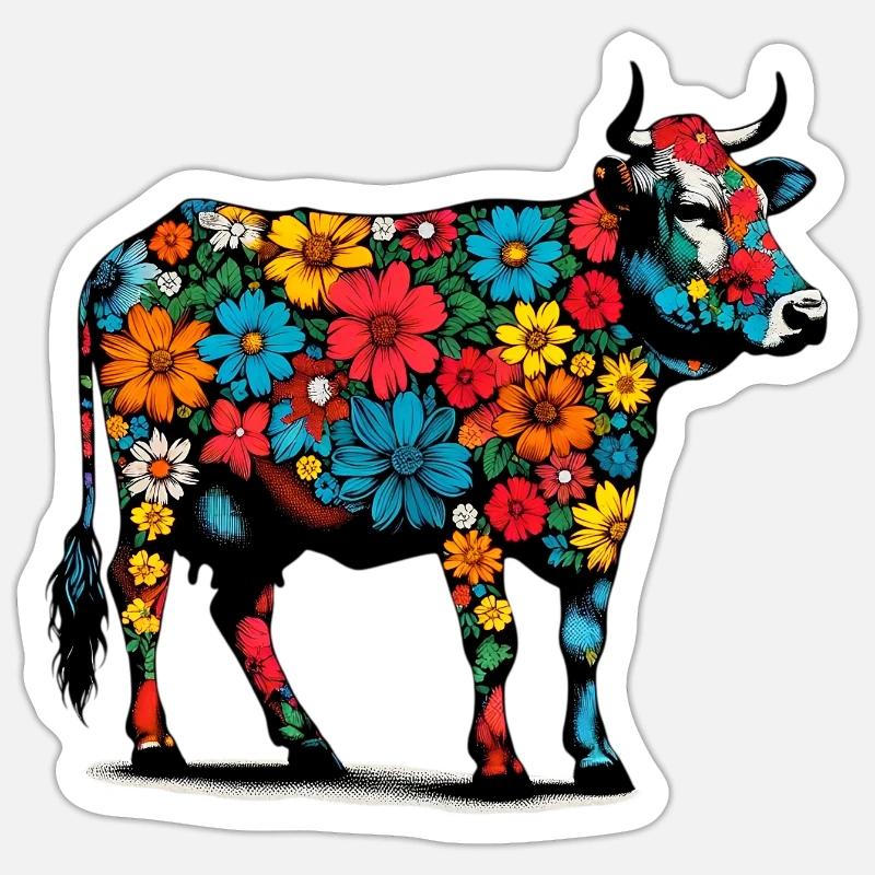 Cow - Sticker size S (10 x 10 cm) - white matte
