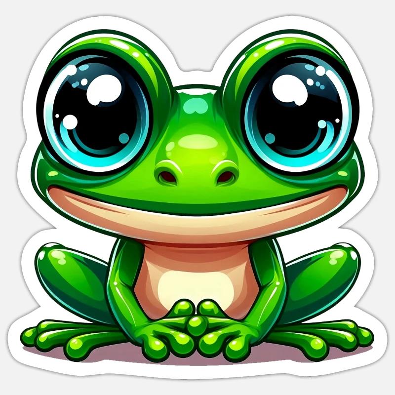 Frog - Sticker size S (10 x 10 cm) - white matte