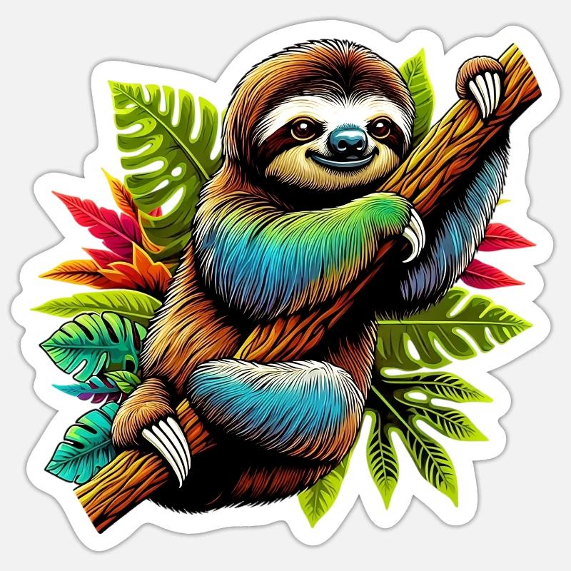 Sloth Sticker size S (10 x 10 cm)