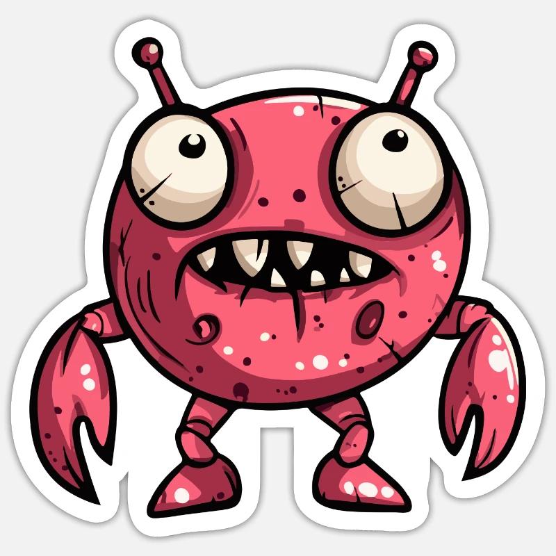 Crab Crab Halloween Comic Funny Sticker size S (10 x 10 cm)