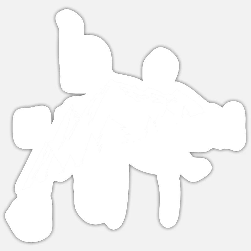 Bouldering Boulderer Boulding - Sticker size S (10 x 10 cm) - white matte