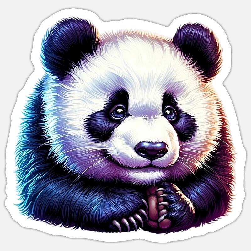 Panda - Sticker size S (10 x 10 cm) - white matte