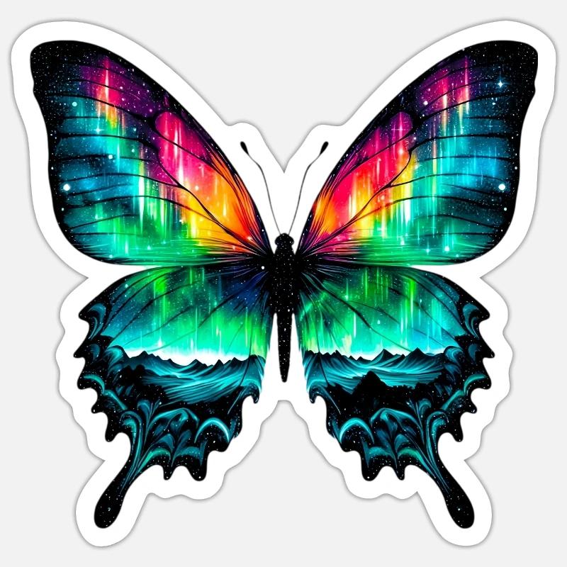 Butterfly - Sticker size S (10 x 10 cm) - white matte
