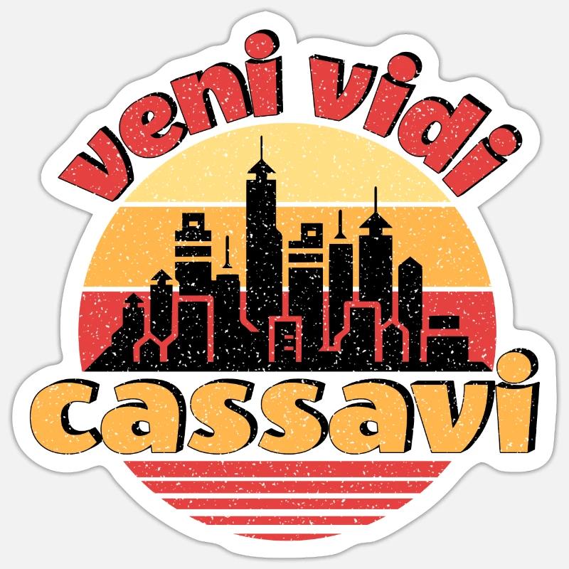 veni vidi cassavi - Sticker size S (10 x 10 cm) - white matte
