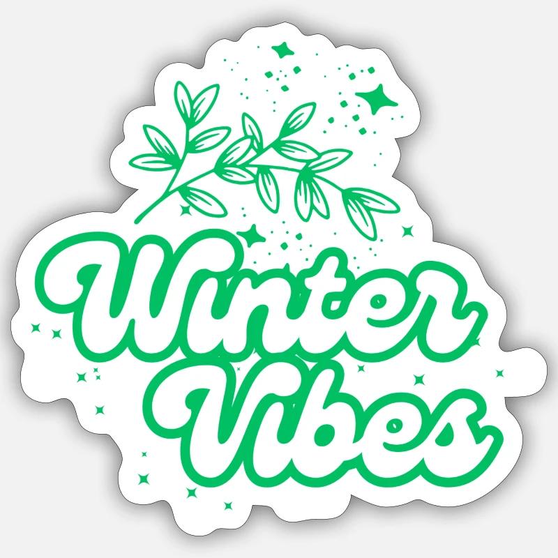 Winter vibes - Sticker Größe S (10 x 10 cm) - Mattweiß
