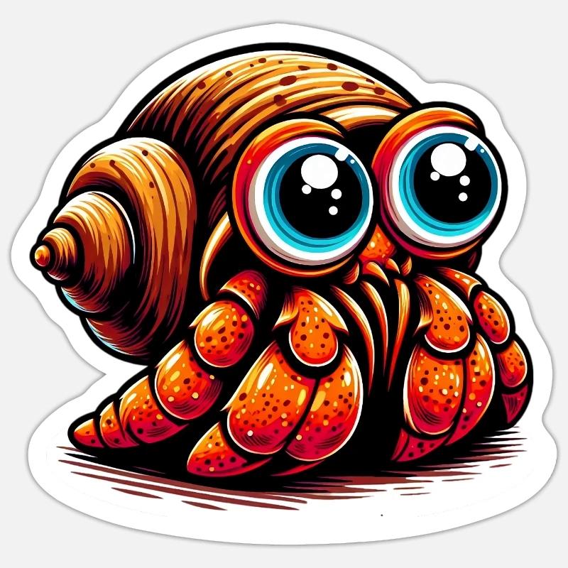 Hermit crab Sticker size S (10 x 10 cm)