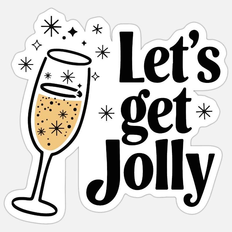 Soyons joyeux - Sticker taille S (10 x 10 cm) - blanc mat