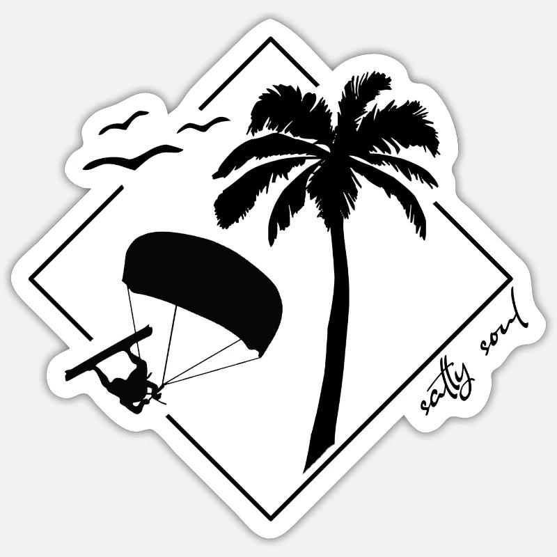 Kite Vibes - Sticker Größe S (10 x 10 cm) - Mattweiß