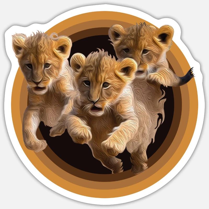 Chatons Sticker taille S (10 x 10 cm)