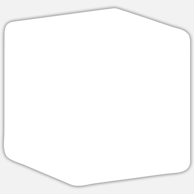 Cube blanc - Sticker taille S (10 x 10 cm) - blanc mat