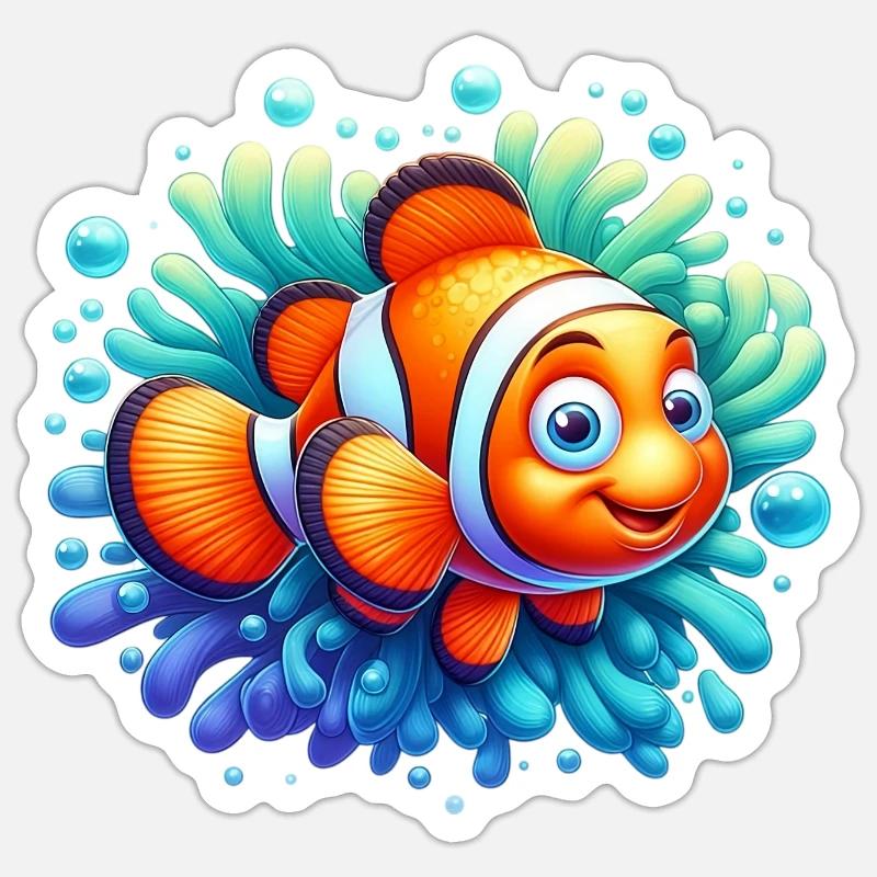 Clownfish - Sticker size S (10 x 10 cm) - white matte