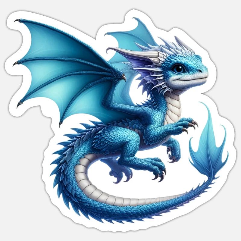 Dragon - Sticker size S (10 x 10 cm) - white matte