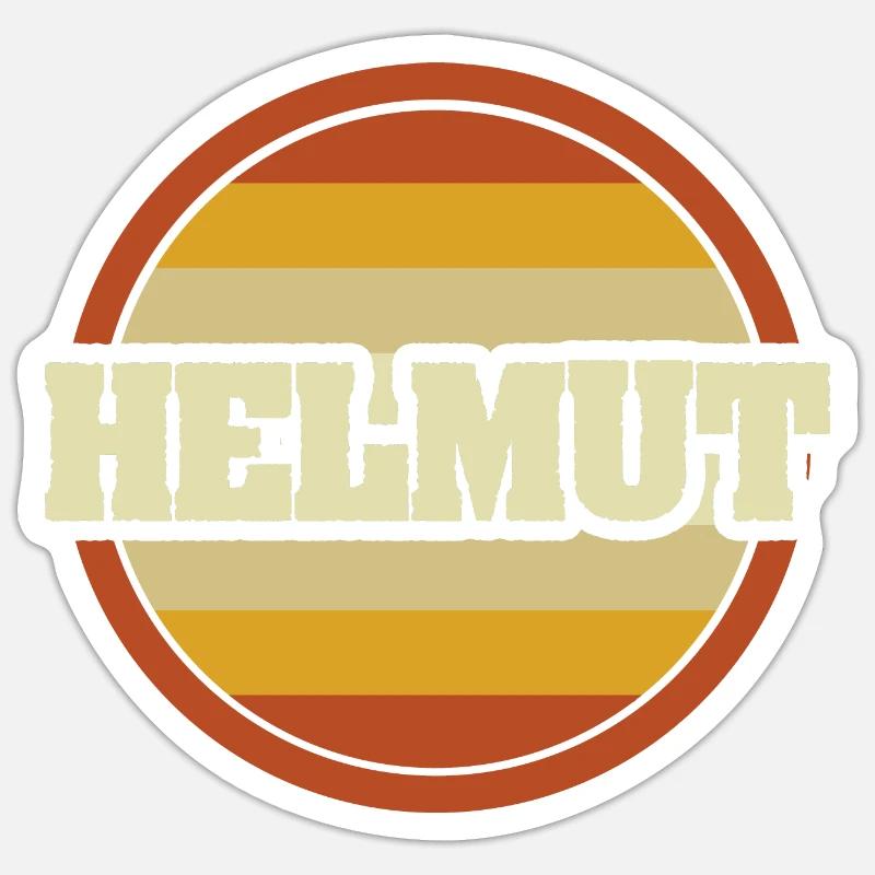 Helmut - Sticker size S (10 x 10 cm) - white matte