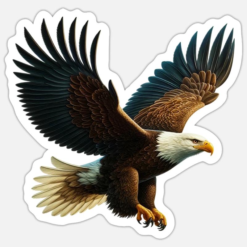 Eagle - Sticker size S (10 x 10 cm) - white matte