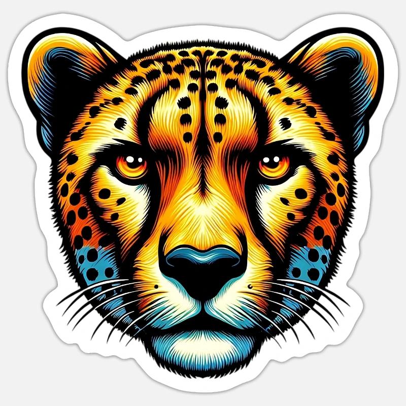 Guépard Sticker taille S (10 x 10 cm)