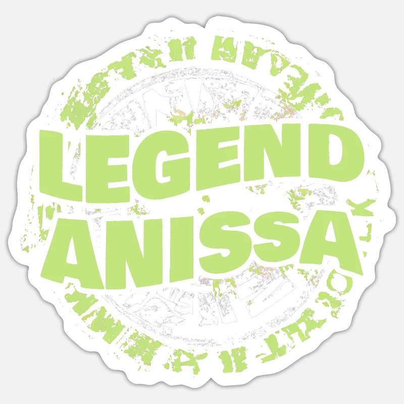 Frau Anissa - Sticker Größe S (10 x 10 cm) - Mattweiß
