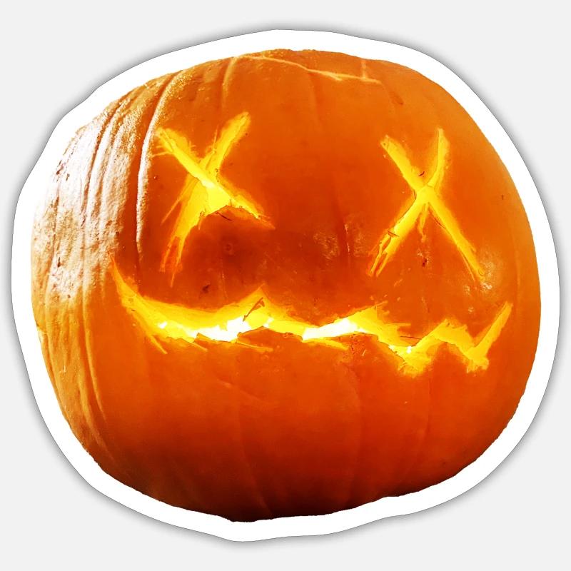 Pumpkin Glow - Sticker size S (10 x 10 cm) - white matte