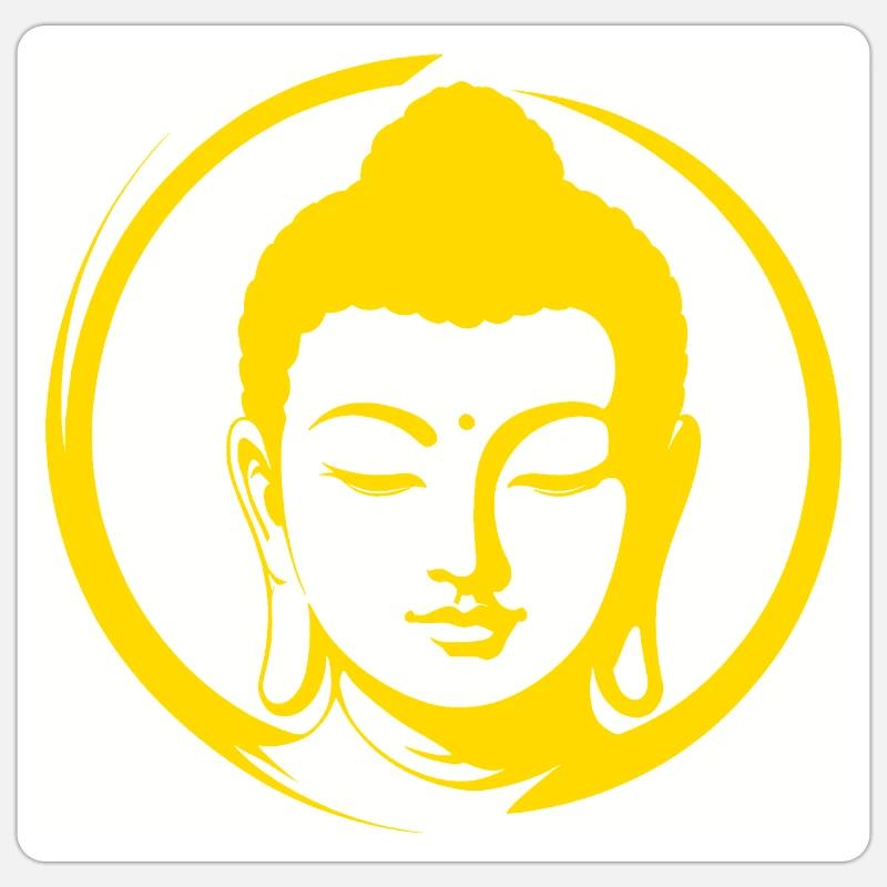 Buddha - Sticker size S (10 x 10 cm) - white matte