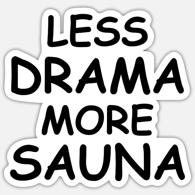 Sauna Wellness Spa - Sticker Größe S (10 x 10 cm) - Mattweiß
