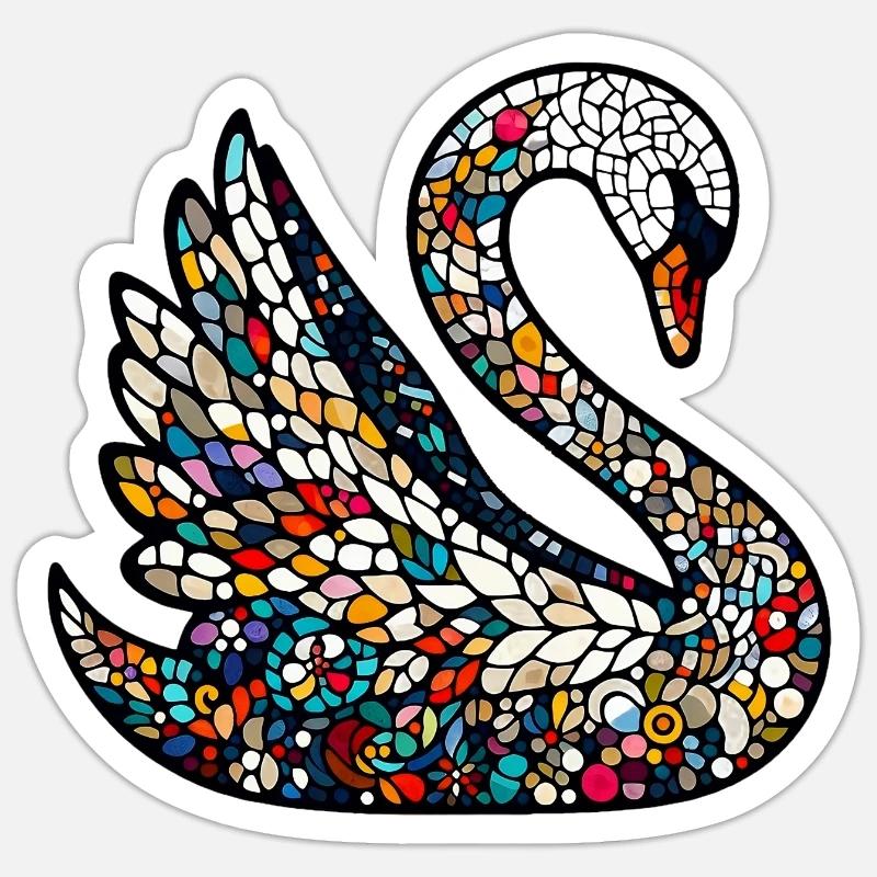 Schwan Sticker Größe S (10 x 10 cm)