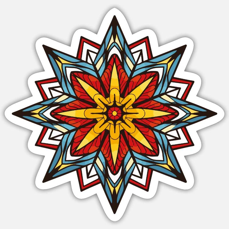 Cristal de glace de givre - Sticker taille S (10 x 10 cm) - blanc mat